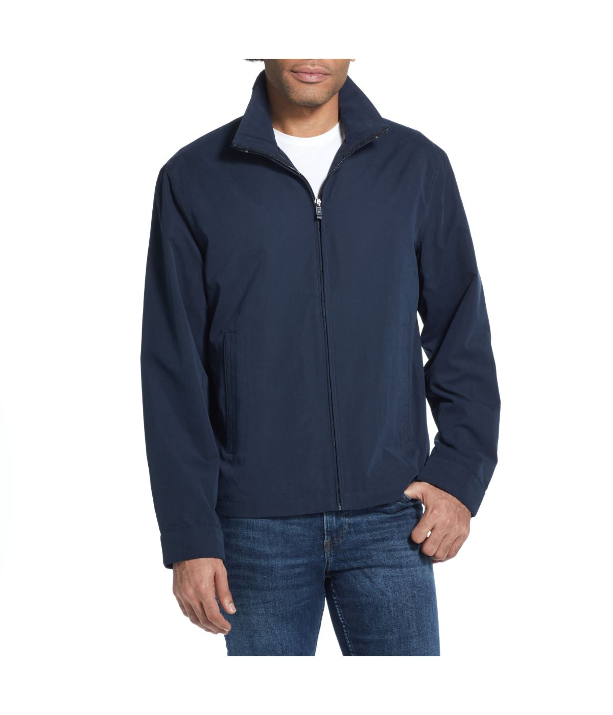  Weatherproof Men's Microfiber Light Weight Bomber Jacket - Navy - Bonton