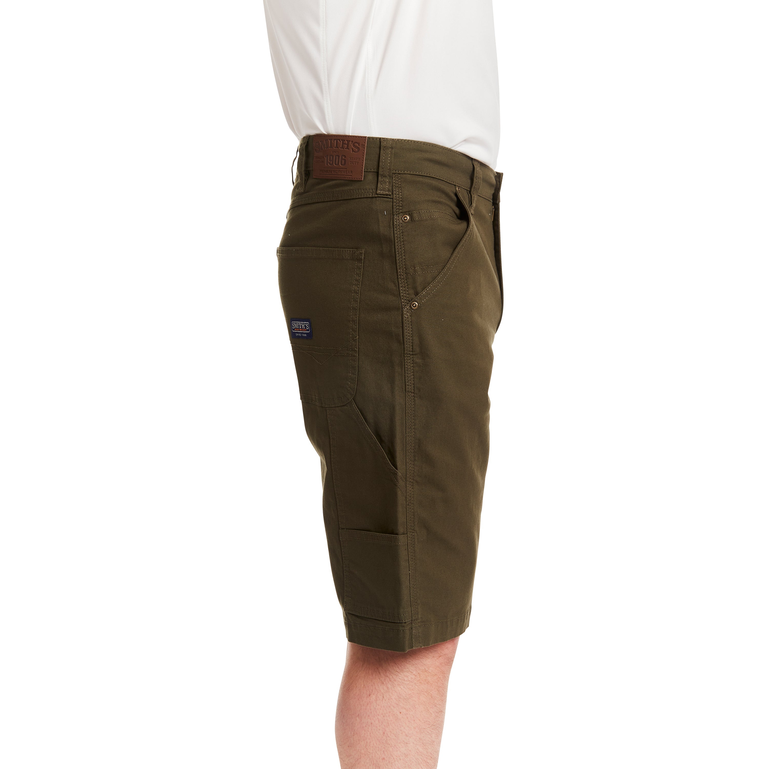  Smith's Workwear Stretch Duck Carpenter Short - Black Olive - Bonton