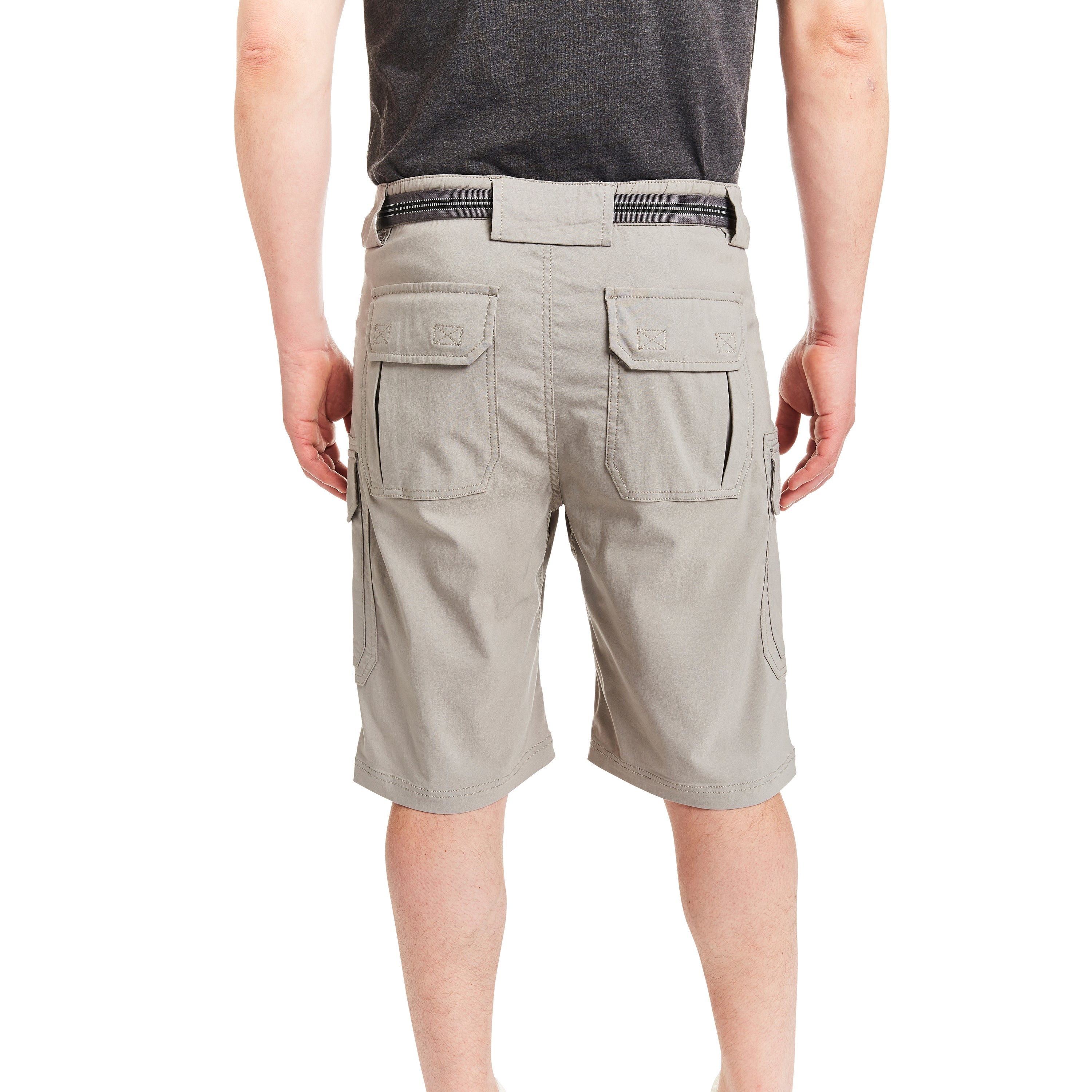  Smith's Workwear Belted Stretch Gusset Work Short - Aged Olive - Bonton