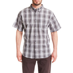 Short Sleeve Cotton Plaid Shirt