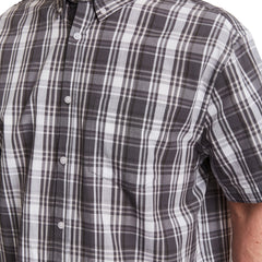 Short Sleeve Cotton Plaid Shirt