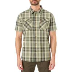 Stretch Short Sleeve Plaid Shirt