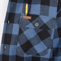 Sherpa-Lined Hooded Flannel Shirt Jacket