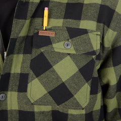 Sherpa-Lined Hooded Flannel Shirt Jacket