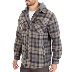 Sherpa-Lined Microfleece Shirt Jacket