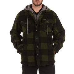 Sherpa-Lined Microfleece Shirt Jacket