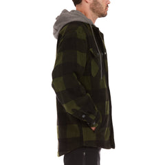 Sherpa-Lined Microfleece Shirt Jacket