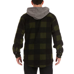 Sherpa-Lined Microfleece Shirt Jacket