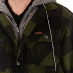 Sherpa-Lined Microfleece Shirt Jacket