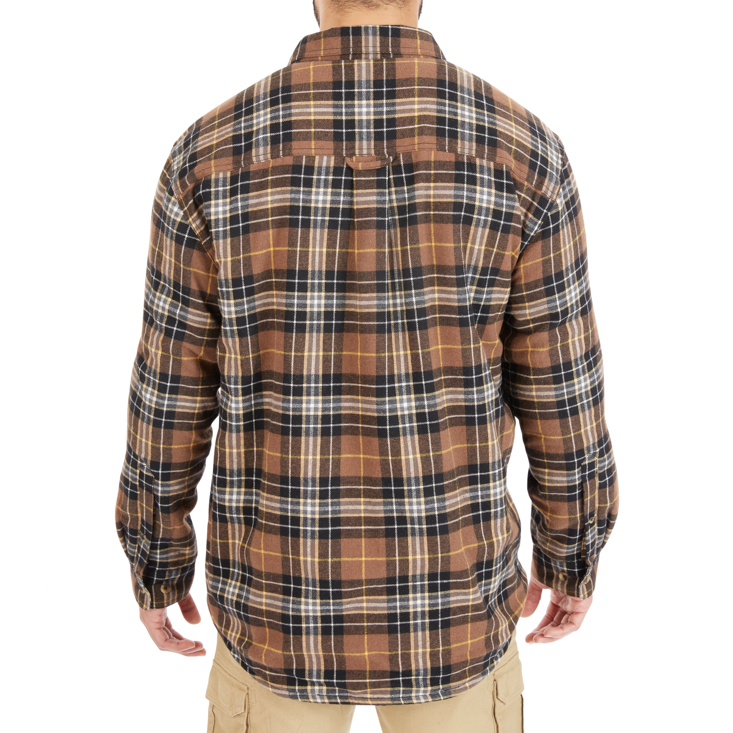  Smith's Workwear Sherpa-Lined Cotton Flannel Shirt Jacket - Hunter-307 - Bonton