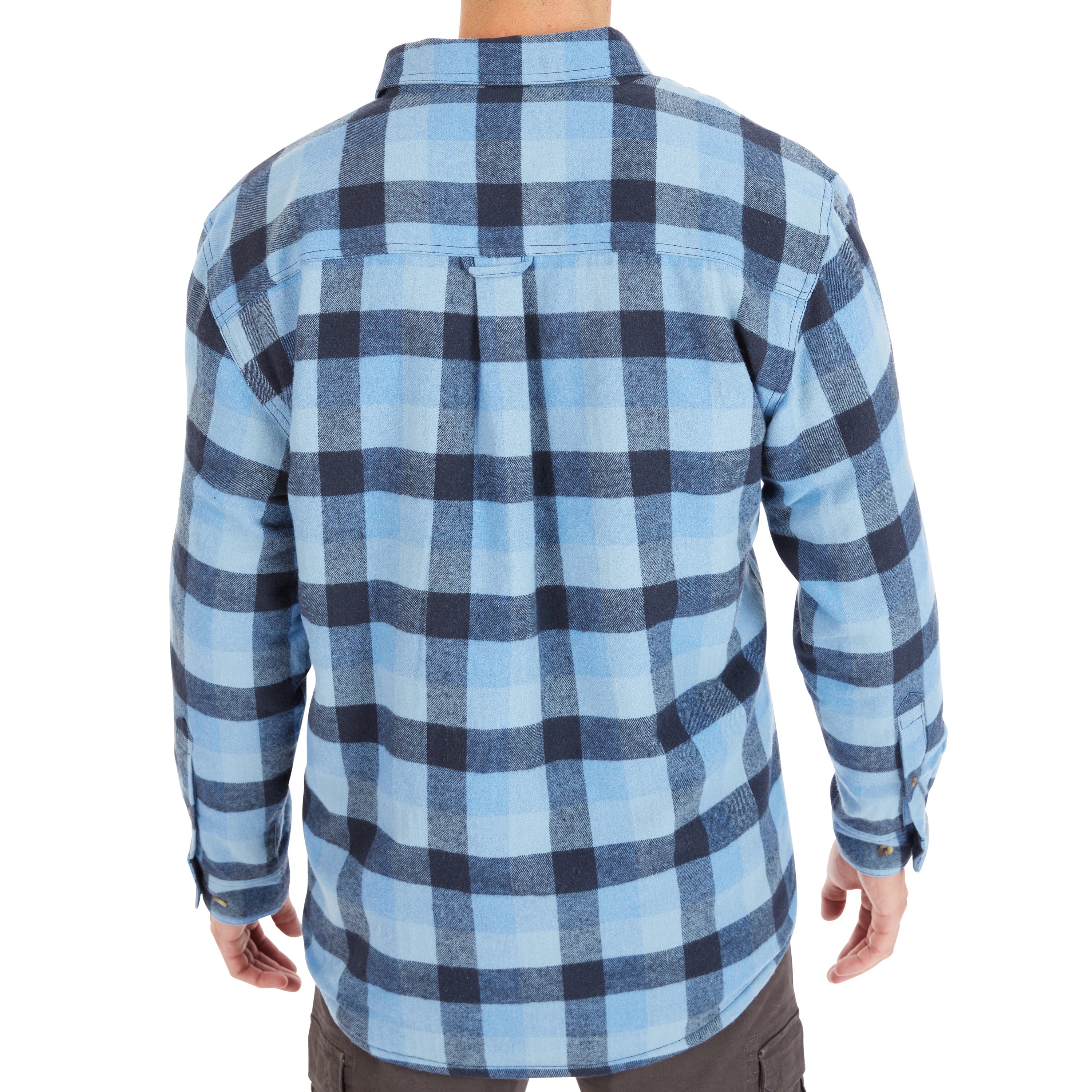  Smith's Workwear Sherpa-Lined Cotton Flannel Shirt Jacket - Hunter-437 - Bonton