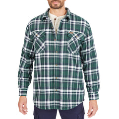 Sherpa-Lined Cotton Flannel Shirt Jacket