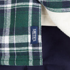 Sherpa-Lined Cotton Flannel Shirt Jacket