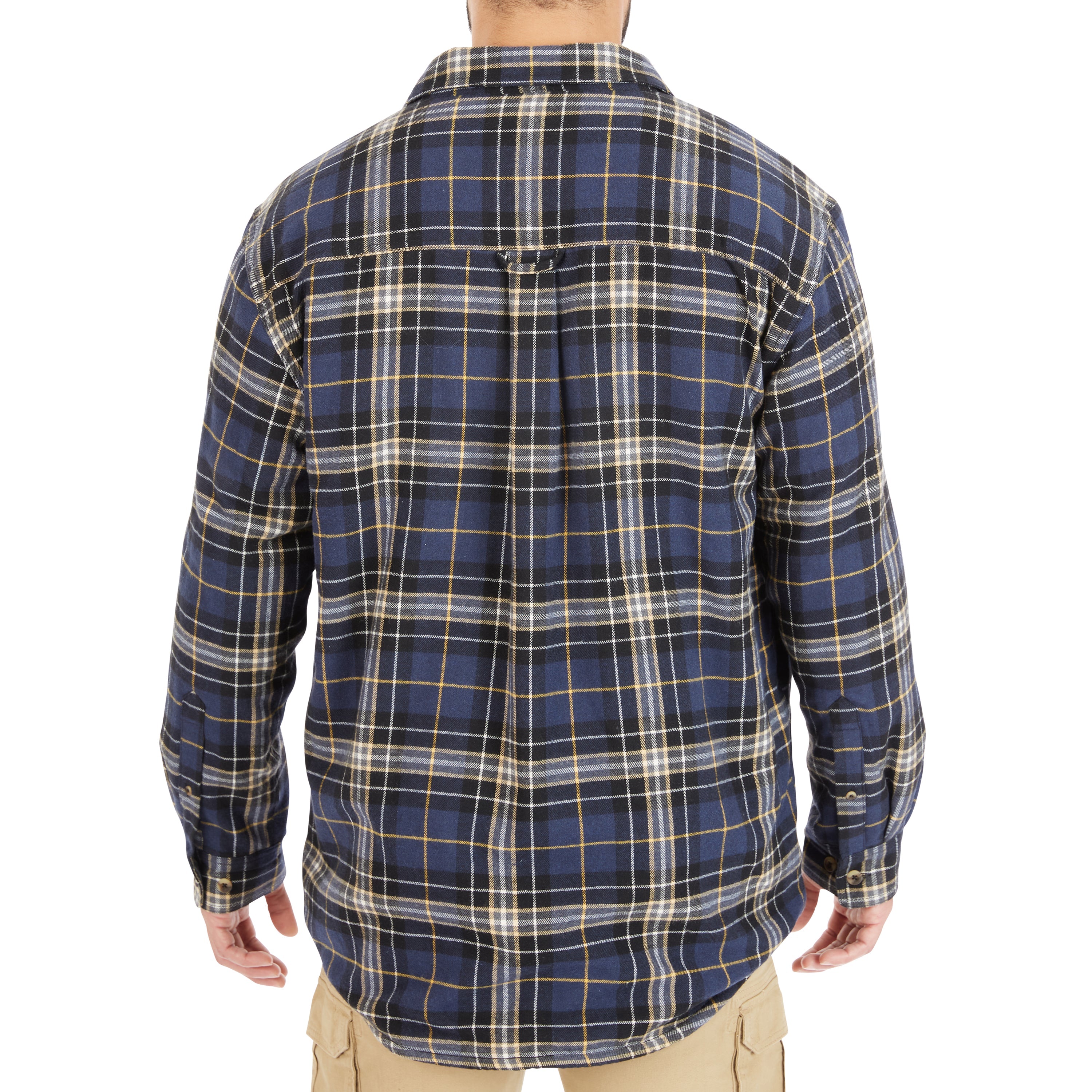  Smith's Workwear Sherpa-Lined Cotton Flannel Shirt Jacket - Hunter-437 - Bonton