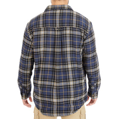 Sherpa-Lined Cotton Flannel Shirt Jacket