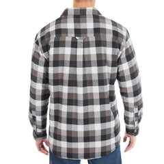 Sherpa-Lined Cotton Flannel Shirt Jacket