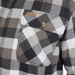 Sherpa-Lined Cotton Flannel Shirt Jacket