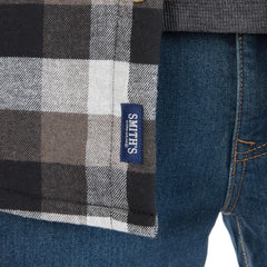 Sherpa-Lined Cotton Flannel Shirt Jacket