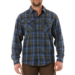 Plaid Two-Pocket Flannel Shirt