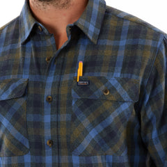 Plaid Two-Pocket Flannel Shirt