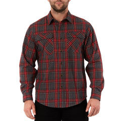 Plaid Two-Pocket Flannel Shirt