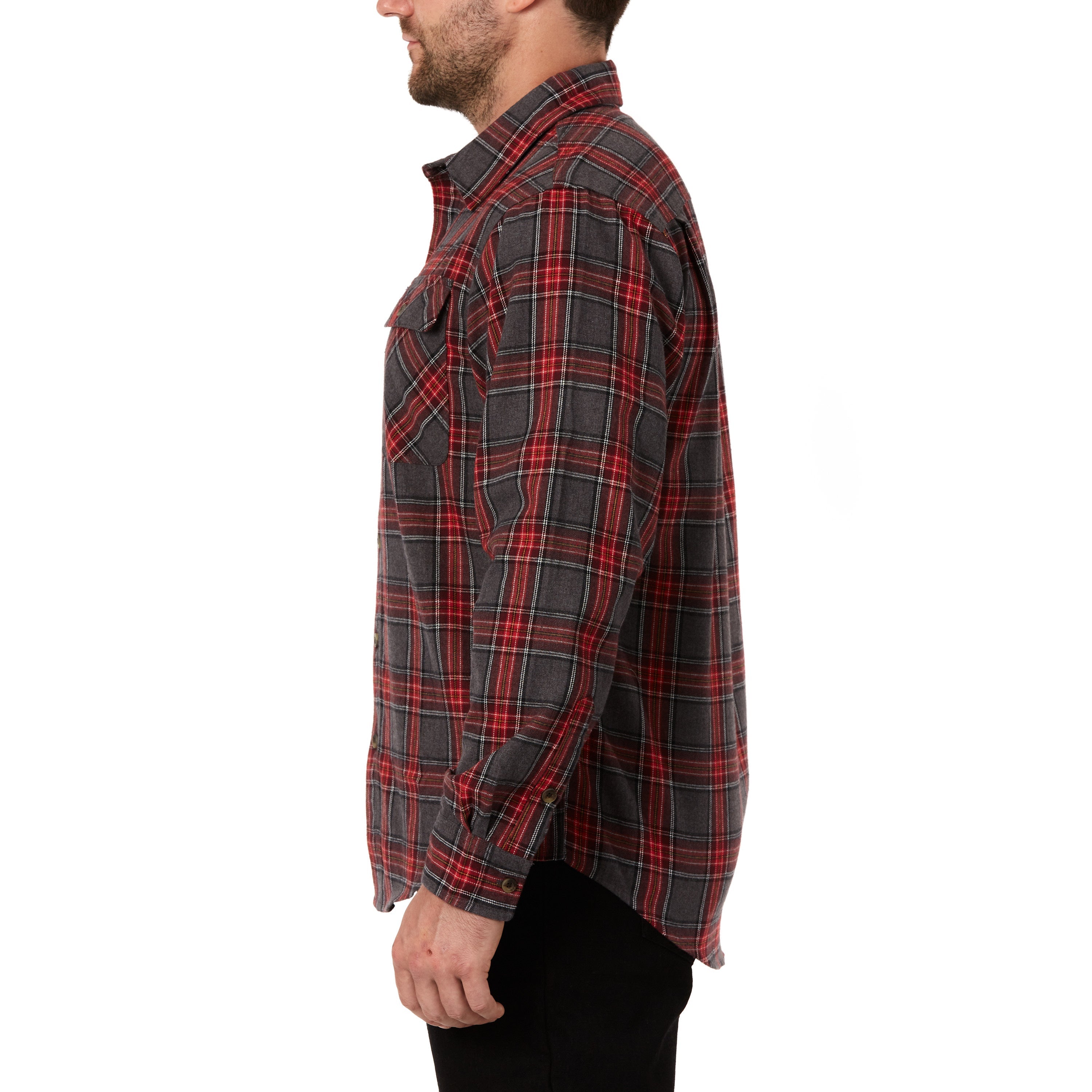  Smith's Workwear Plaid Two-Pocket Flannel Shirt - Heather Viridian-365 - Bonton