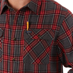 Plaid Two-Pocket Flannel Shirt