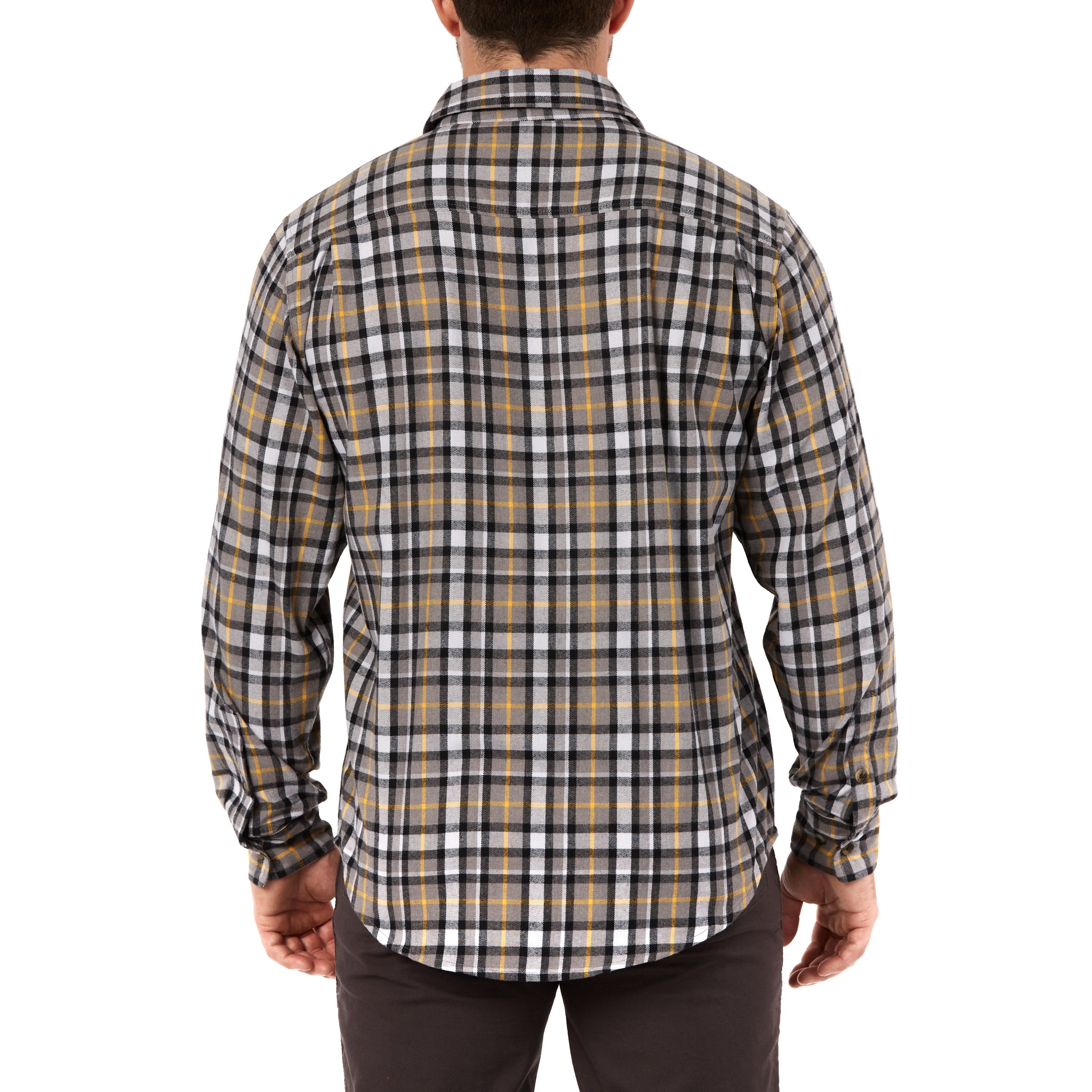  Smith's Workwear Plaid Two-Pocket Flannel Shirt - Heather Burgundy-388 - Bonton