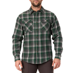 Plaid Two-Pocket Flannel Shirt