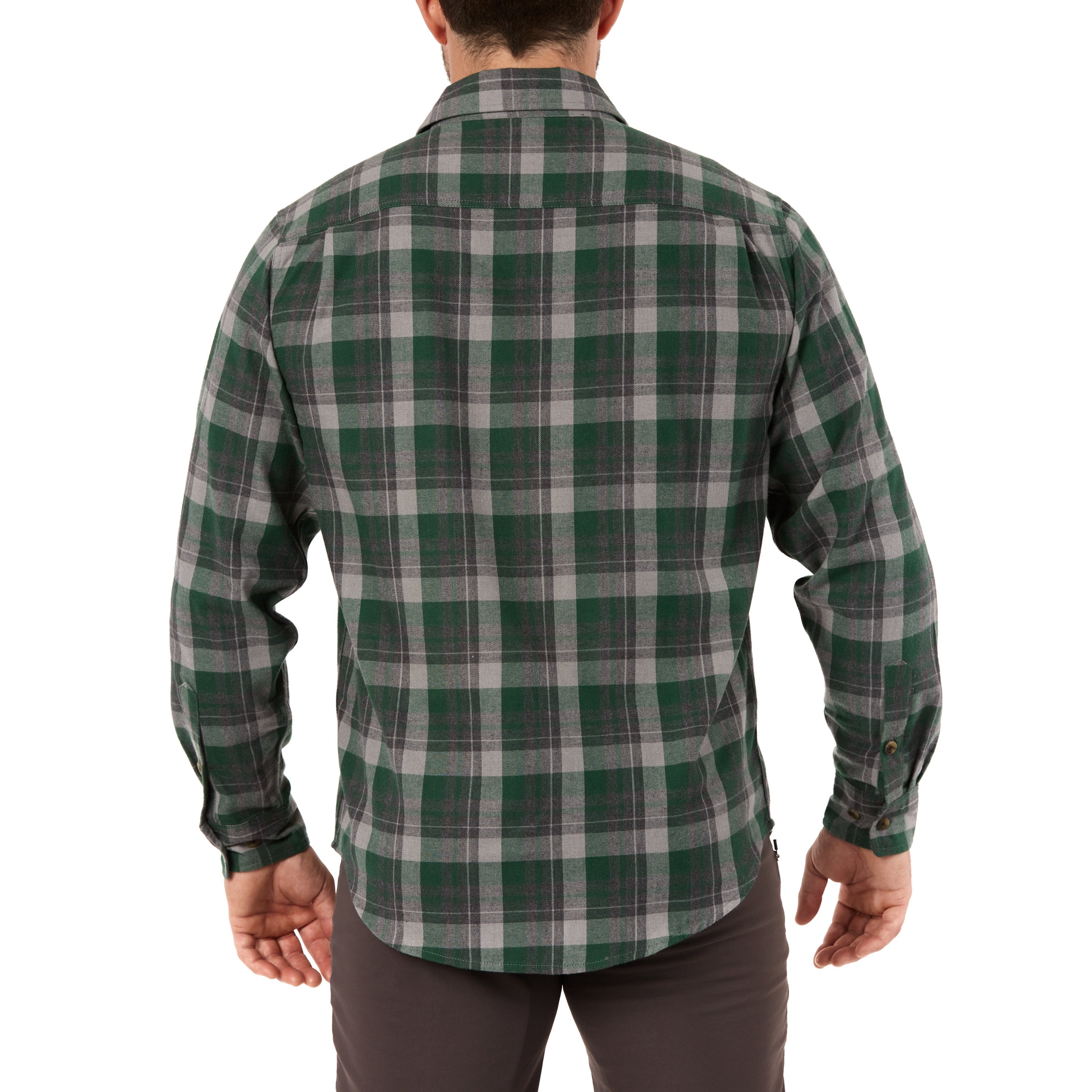  Smith's Workwear Plaid Two-Pocket Flannel Shirt - Heather Viridian-365 - Bonton