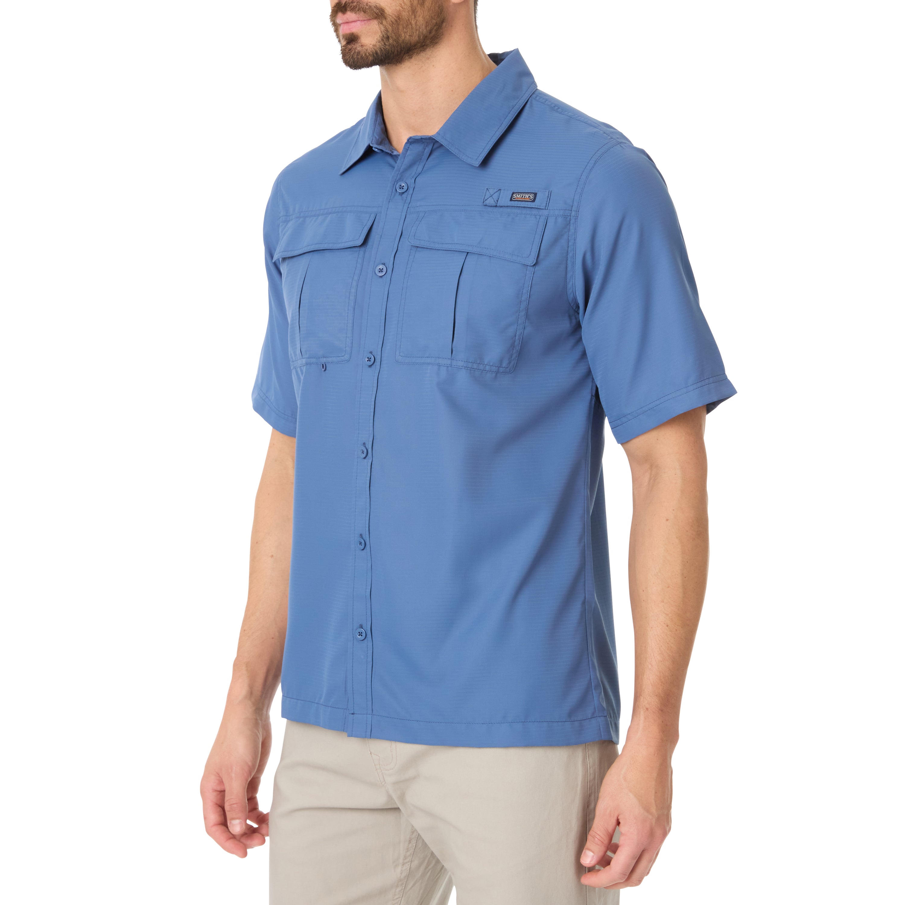  Smith's Workwear Short Sleeve Performance Fishing Shirt - Orange - Bonton