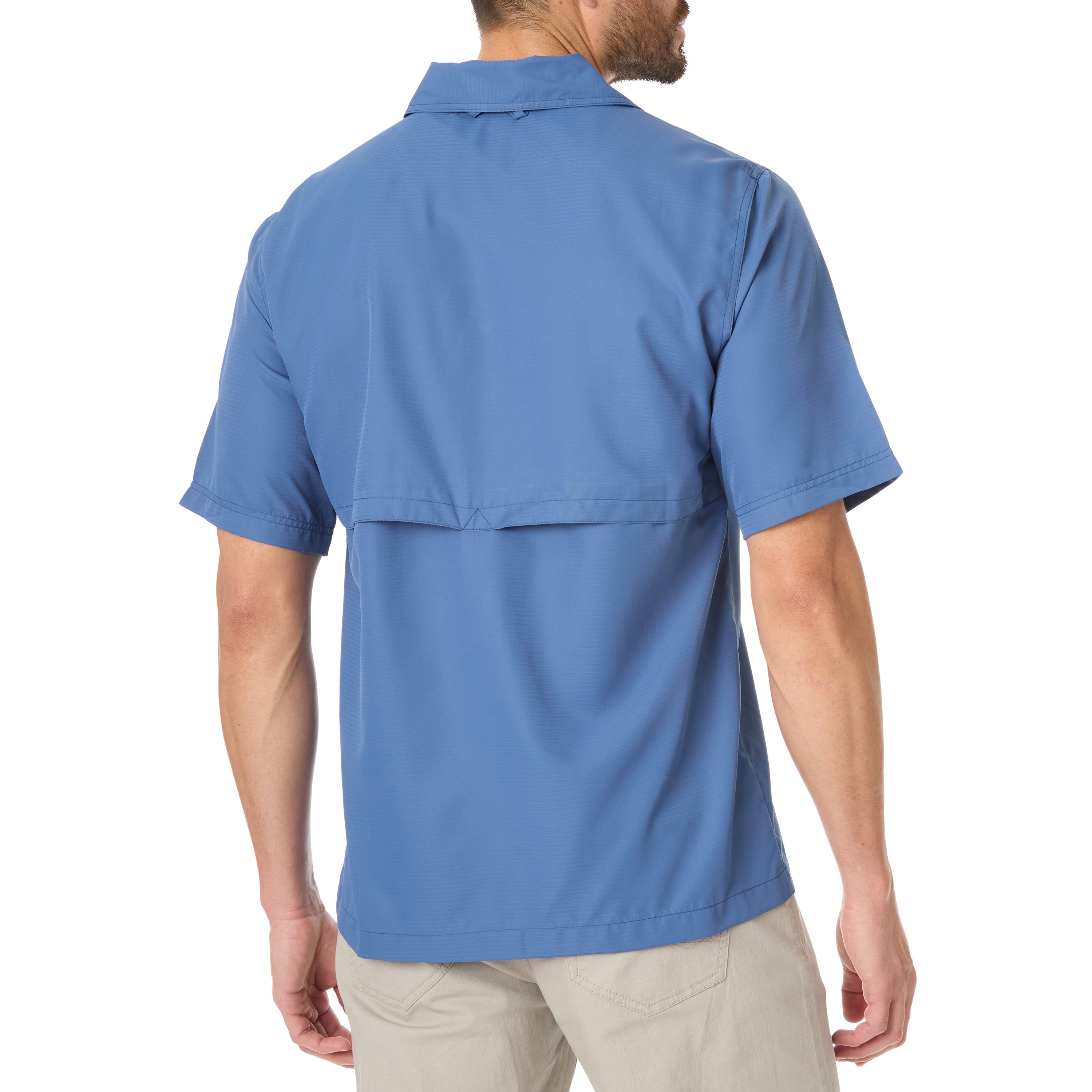  Smith's Workwear Short Sleeve Performance Fishing Shirt - Captain Blue - Bonton