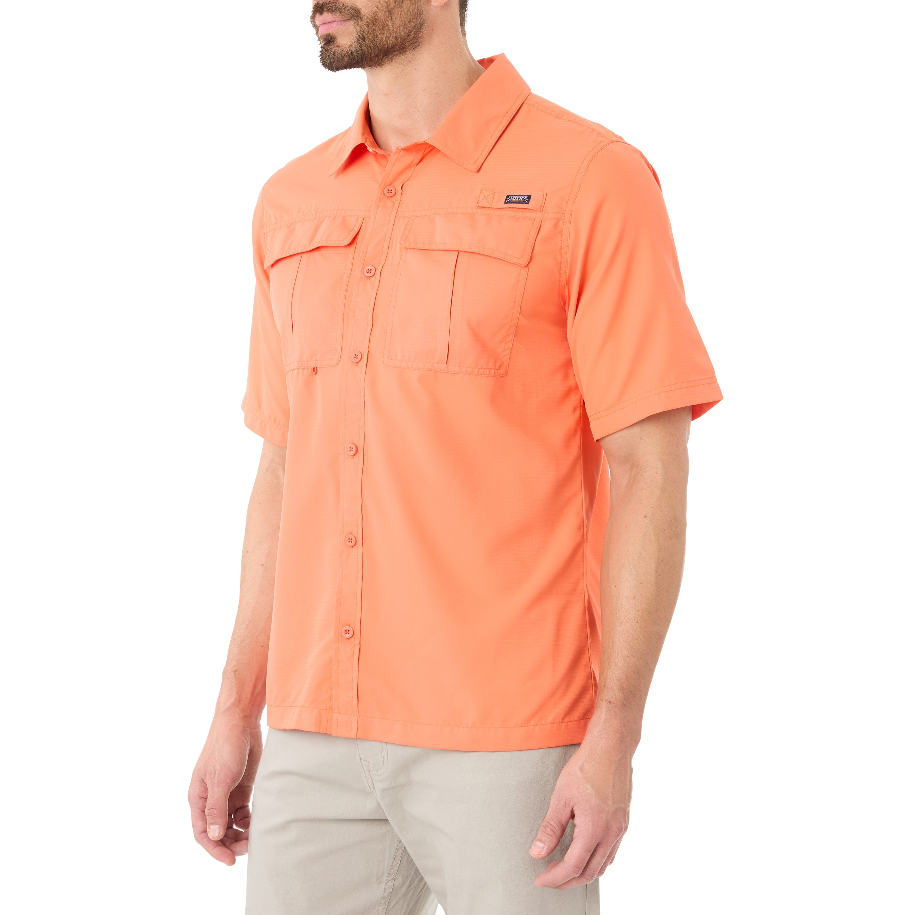  Smith's Workwear Short Sleeve Performance Fishing Shirt - Captain Blue - Bonton