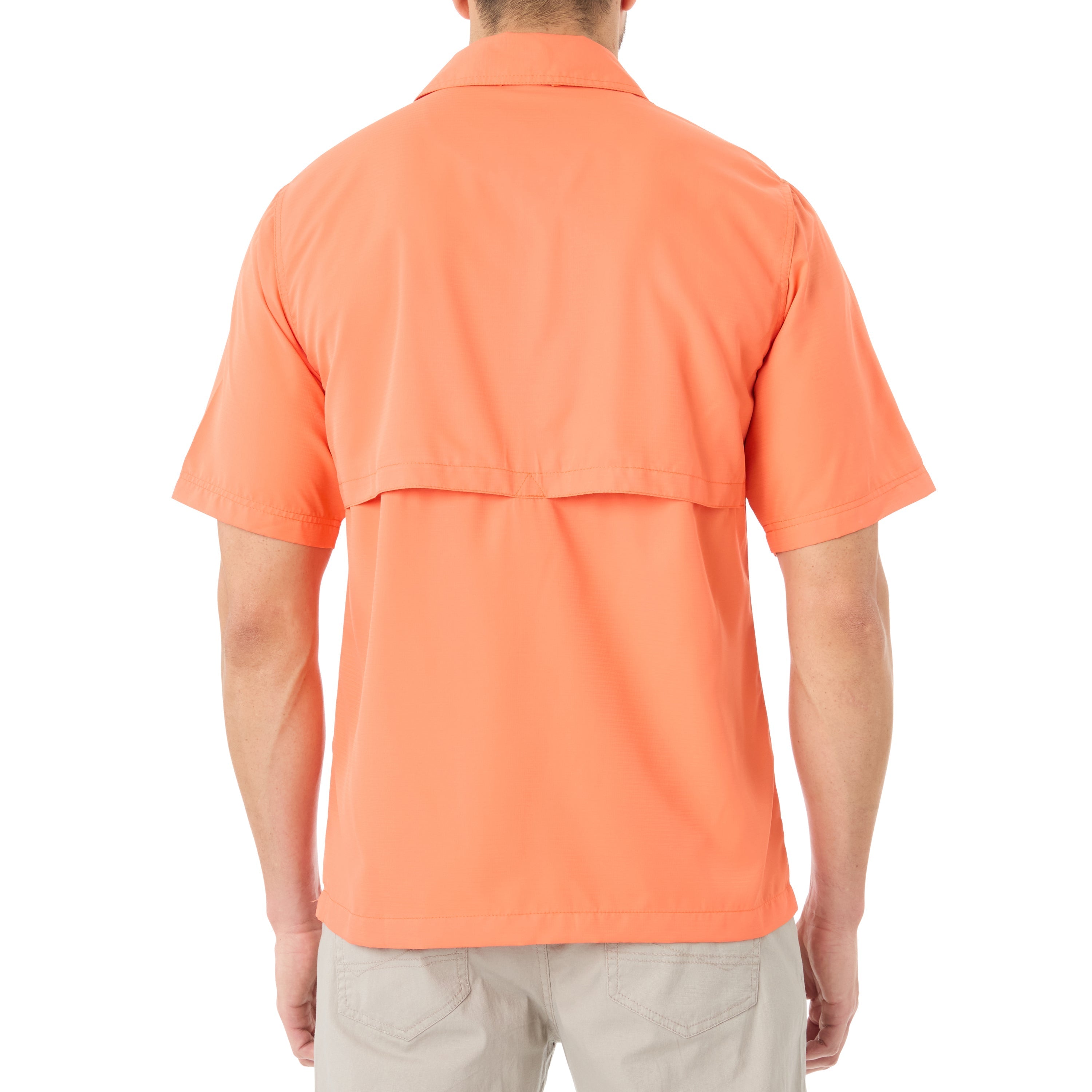  Smith's Workwear Short Sleeve Performance Fishing Shirt - Orange - Bonton