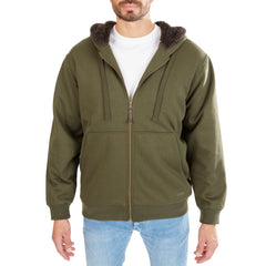 Sherpa-Lined Fleece Zip Jacket