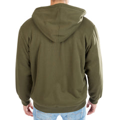 Sherpa-Lined Fleece Zip Jacket