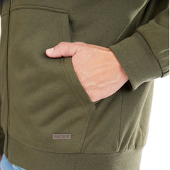 Sherpa-Lined Fleece Zip Jacket