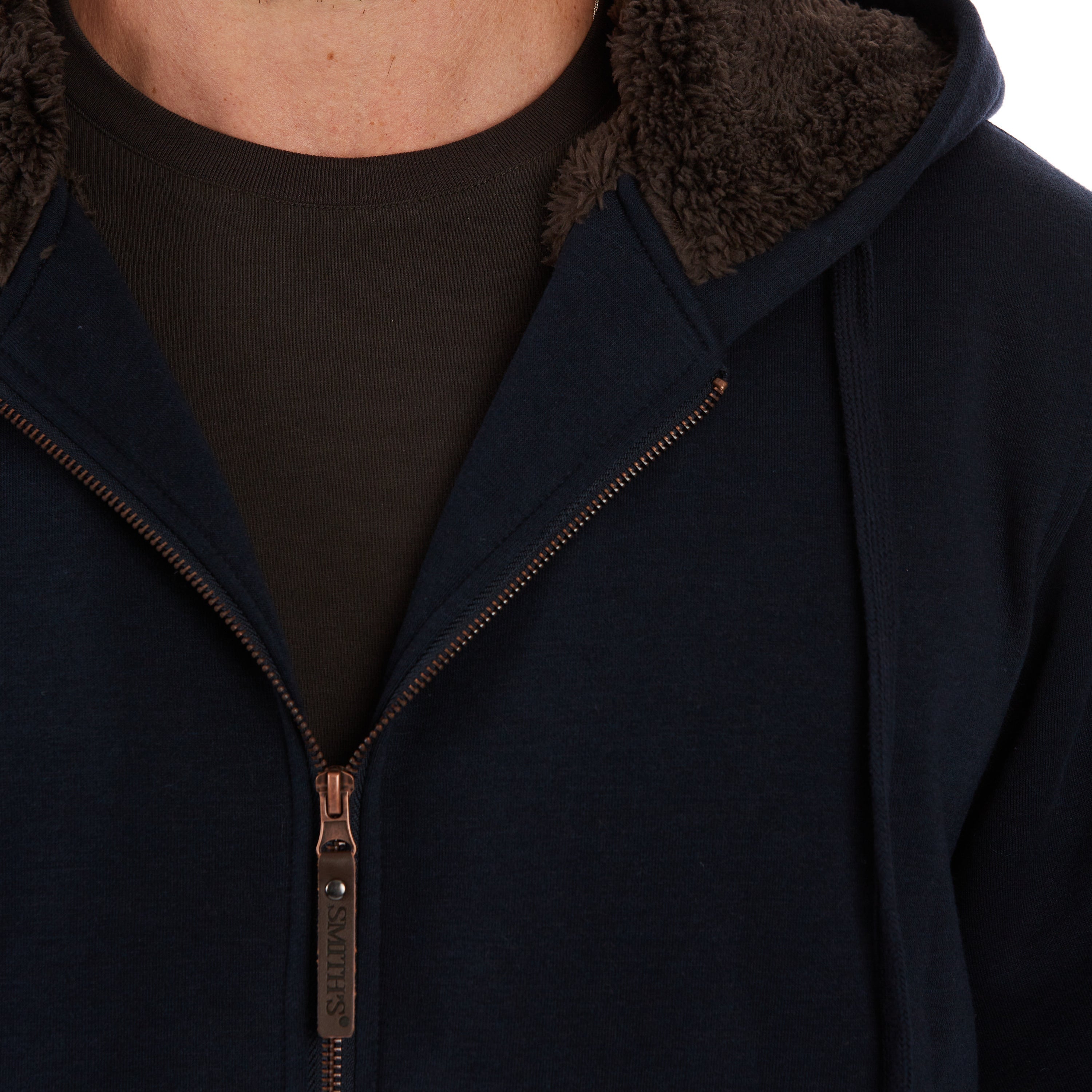  Smith's Workwear Sherpa-Lined Fleece Zip Jacket - Navy - Bonton