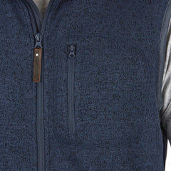 Sweater Fleece Vest with Zip Pockets