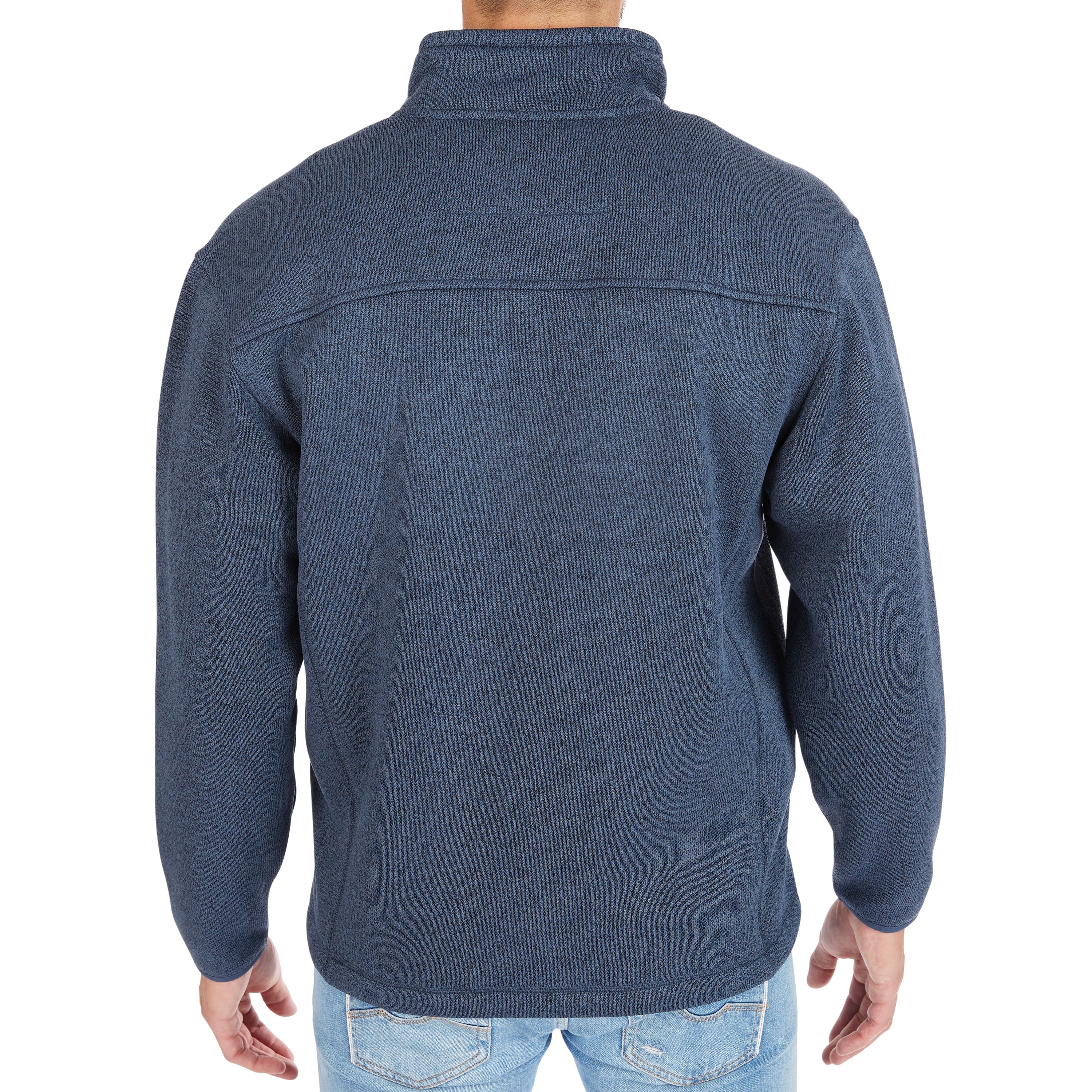  Smith's Workwear Sherpa-Lined Sweater Fleece Full Zip Jacket - Oatmeal Heather - Bonton