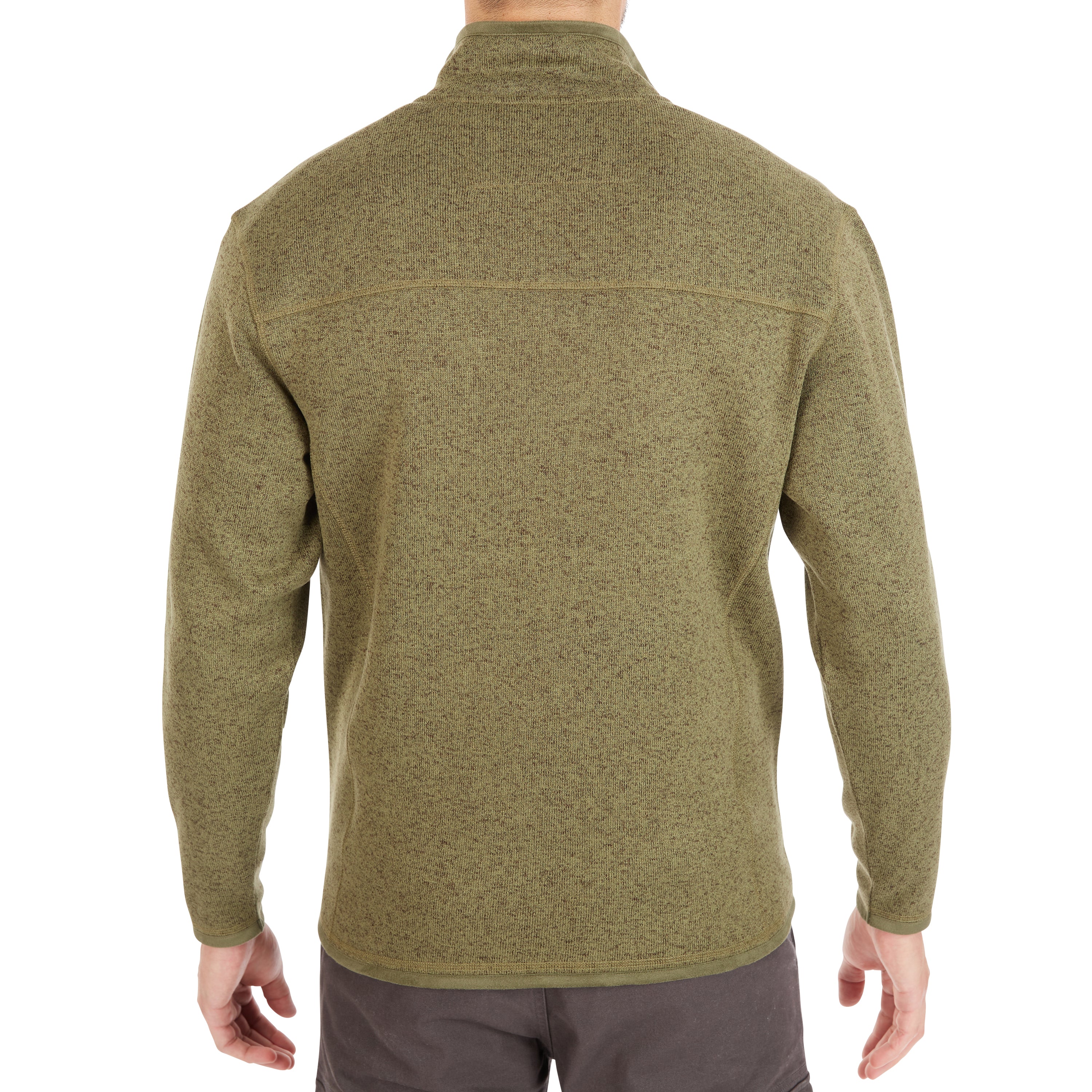  Smith's Workwear Sweater Fleece Quarter Zip Pullover - Oatmeal Heather - Bonton