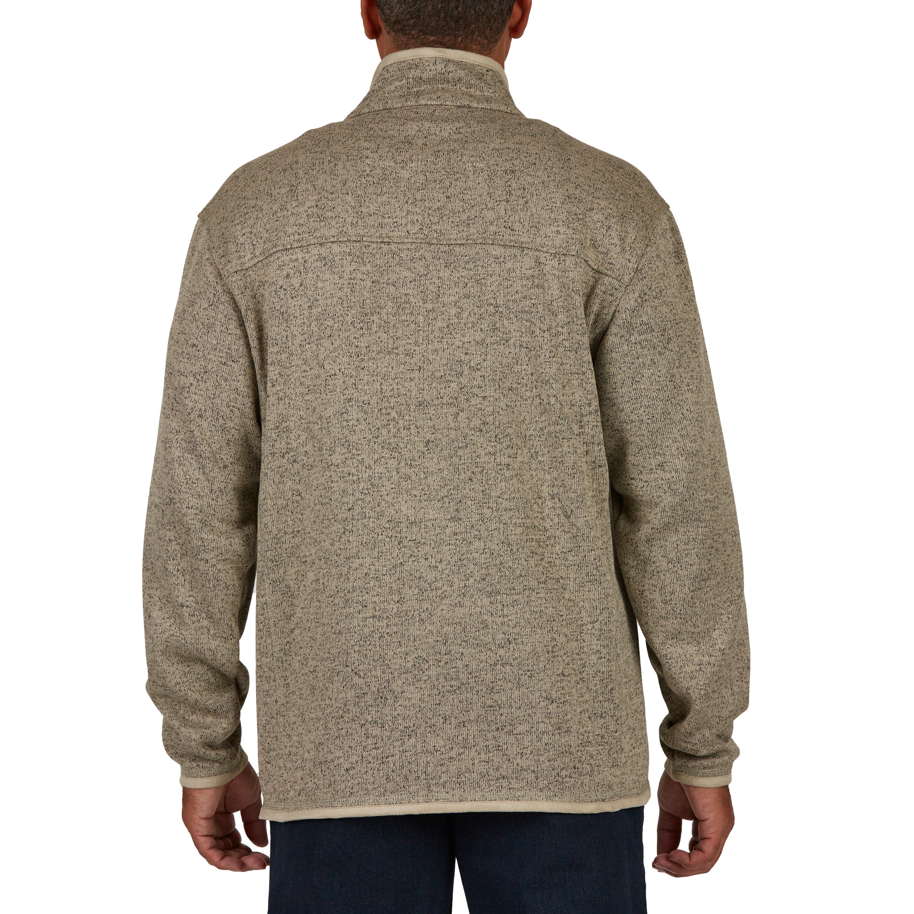  Smith's Workwear Sweater Fleece Quarter Zip Pullover - Oatmeal Heather - Bonton