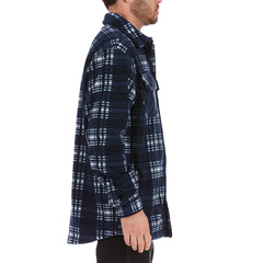 Sherpa-Lined Plaid Fleece Shirt Jacket