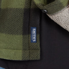 Sherpa-Lined Plaid Fleece Shirt Jacket