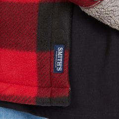 Sherpa-Lined Plaid Fleece Shirt Jacket