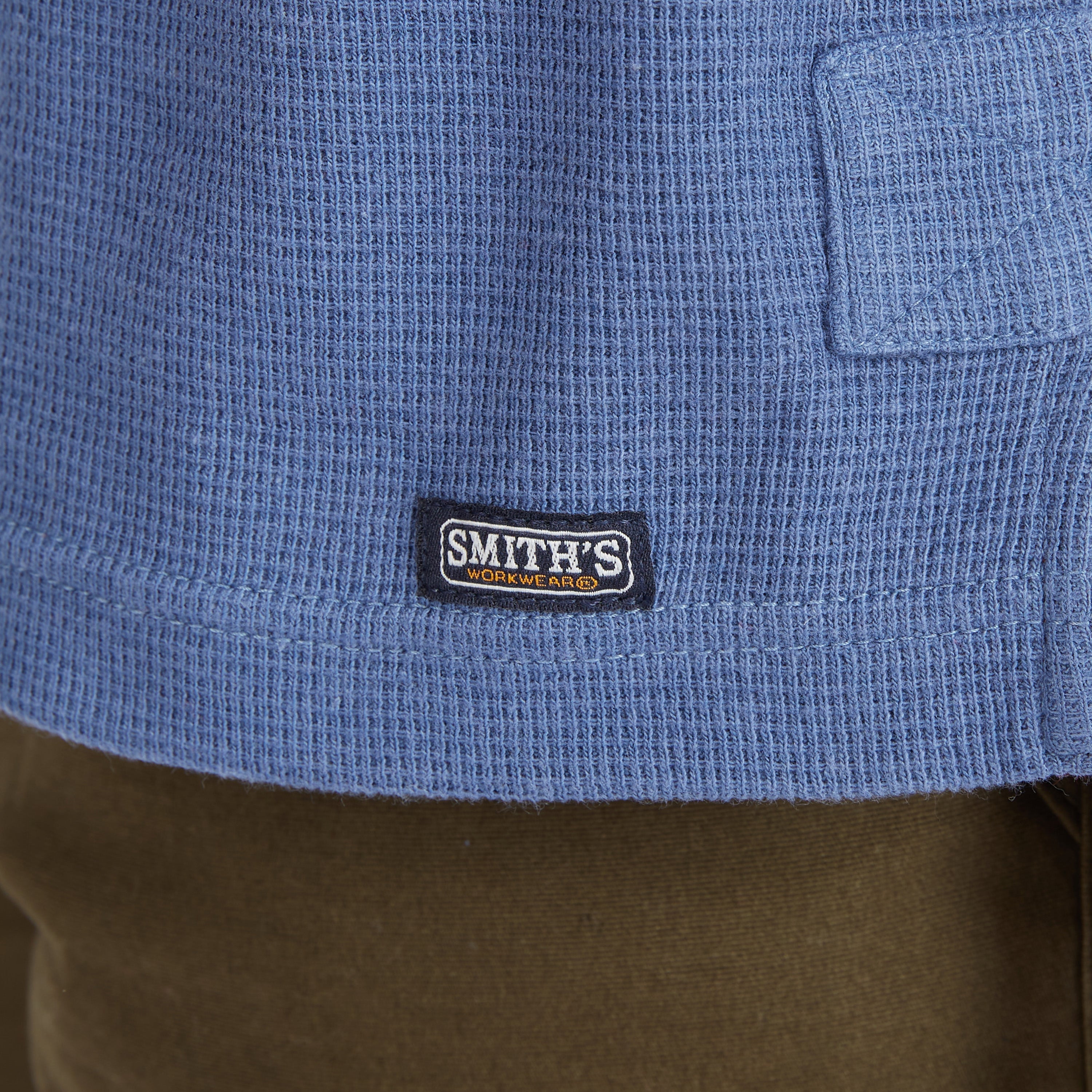  Smith's Workwear Extended Tail Mini-Thermal Knit Henley Pullover with Gusset - Rust - Bonton