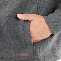 Sherpa-Lined Heather Thermal Hooded Full Zip Shirt Jacket