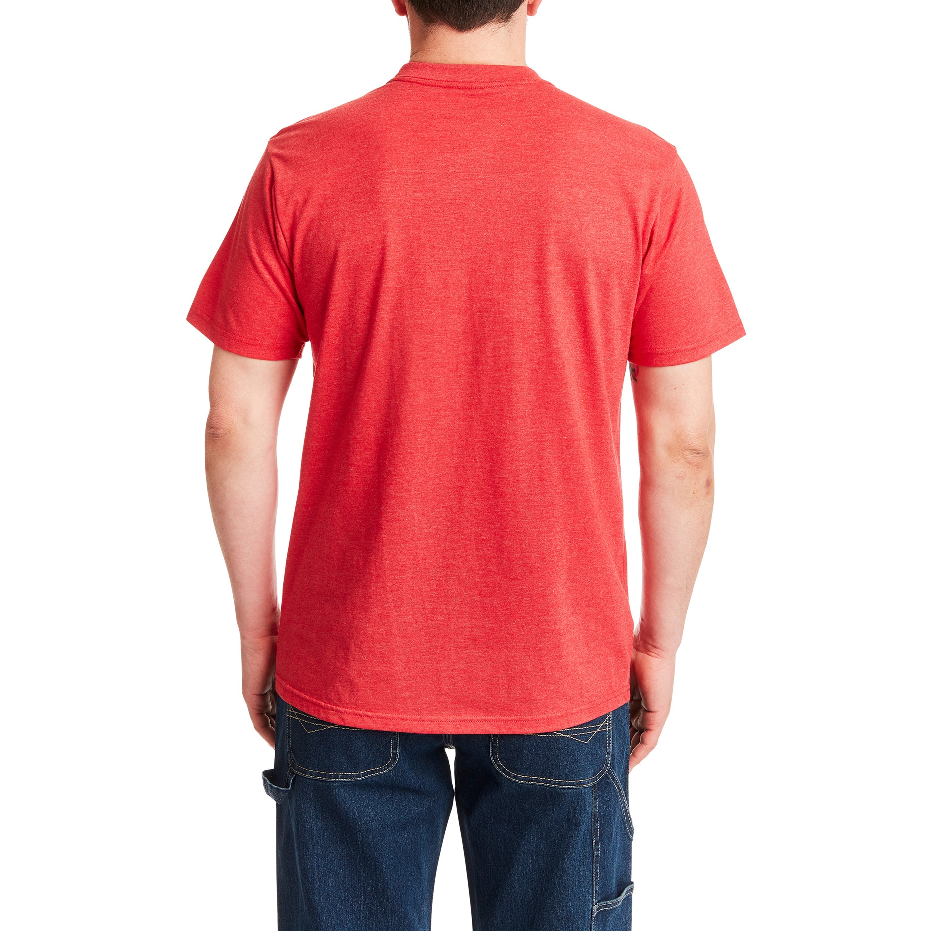  Smith's Workwear Short Sleeve Crew Neck Patriotic Tee-Shirt - Celebrate - Team Red Heather-423 - Bonton