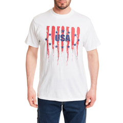 Short Sleeve Crew Neck Patriotic Tee-Shirt - USA