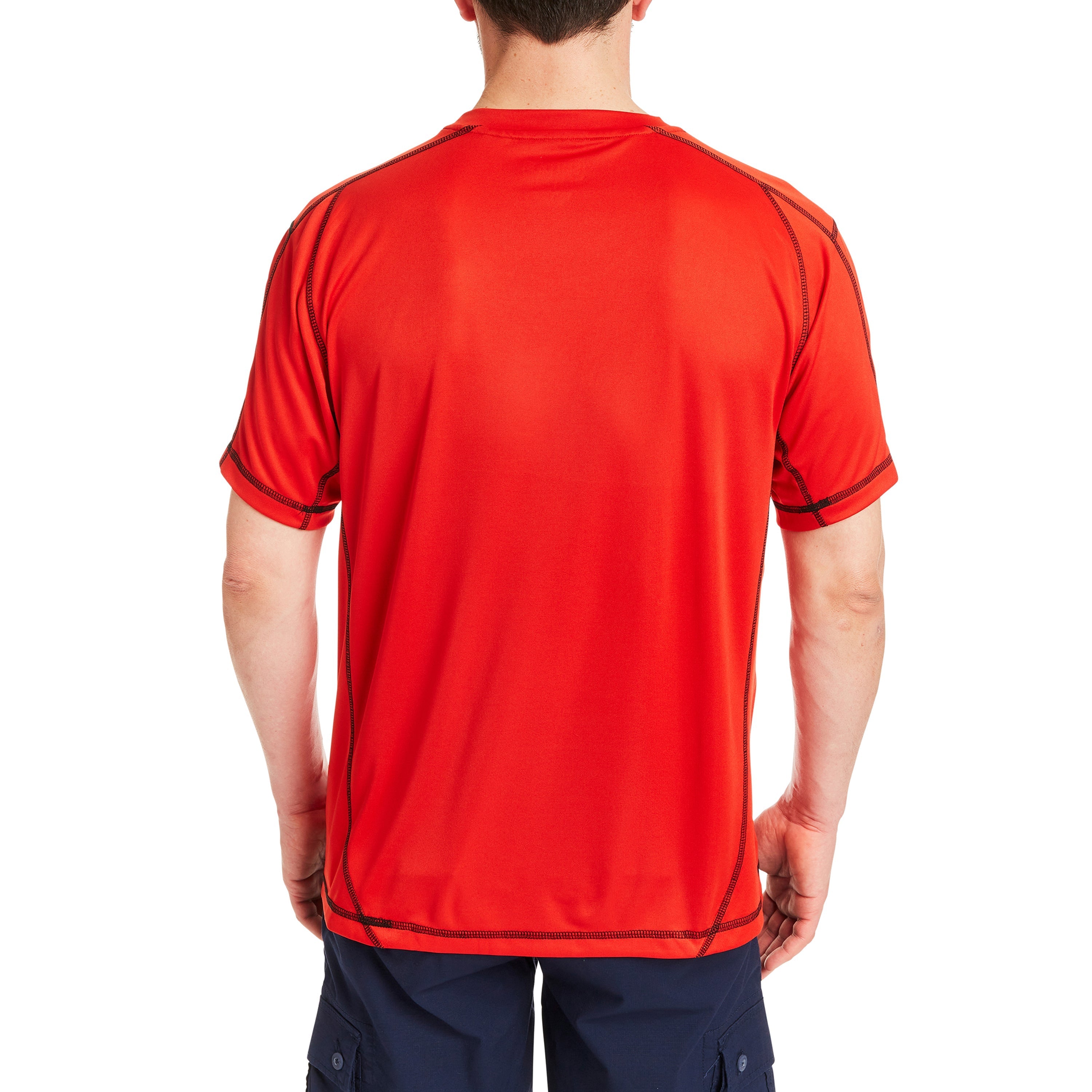  Smith's Workwear Contrast Stitch Performance Tee - Red/Black - Bonton